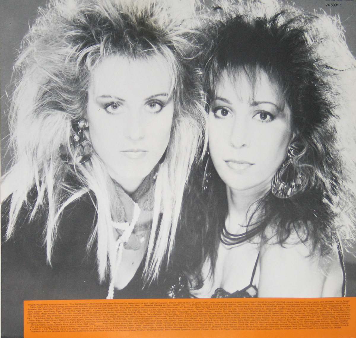 Photo of Vixen's self-titled Album's Inner Cover   